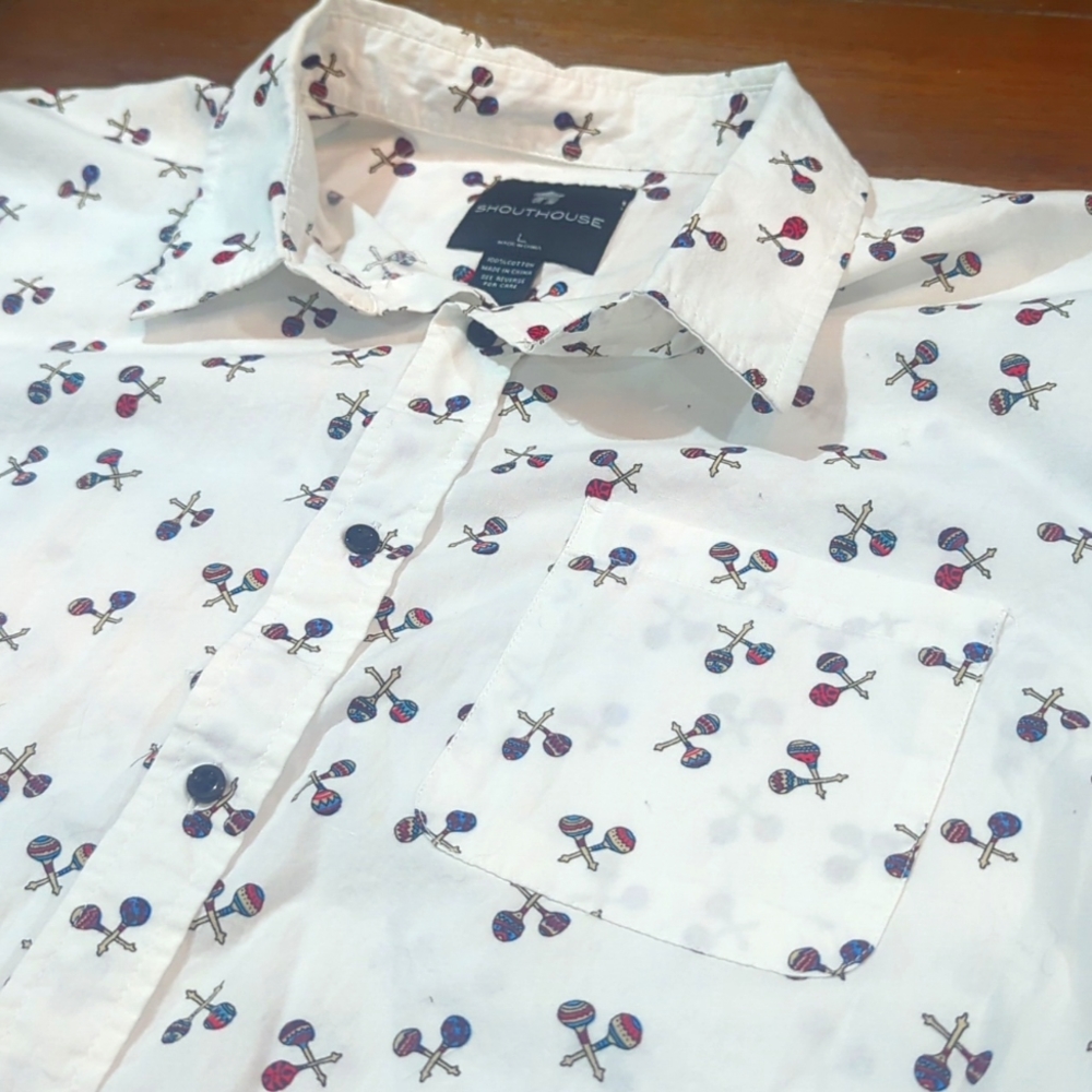 Summer party short sleeve button down